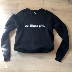 Ski like a Girl fleece pullover